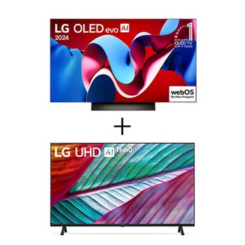 OLED + UHD Tv front view