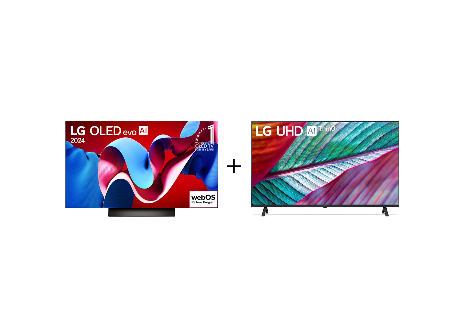 OLED + UHD Tv front view