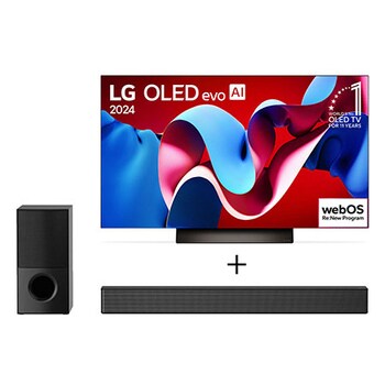 TV + soundbar front view