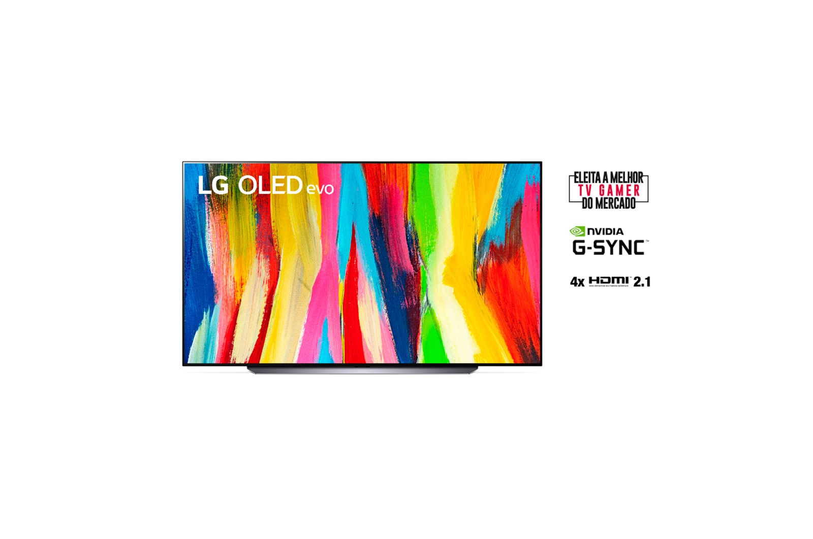 LG Smart TV LG Evo 83'' 4K 120Hz G-Sync FreeSync Inteligência Artificial ThinQ Google Alexa OLED83C2PSA, OLED83C2PSA