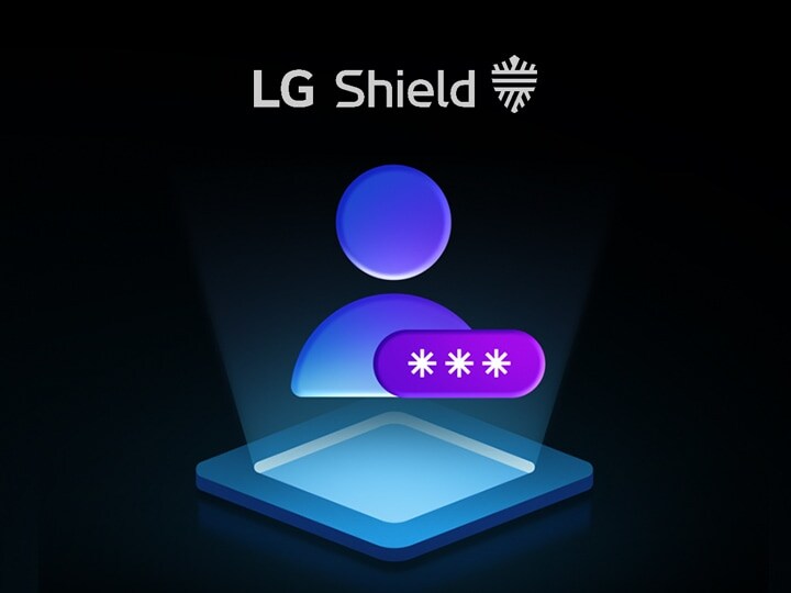 Person icon with a censored password in asterisks to showcase privacy.