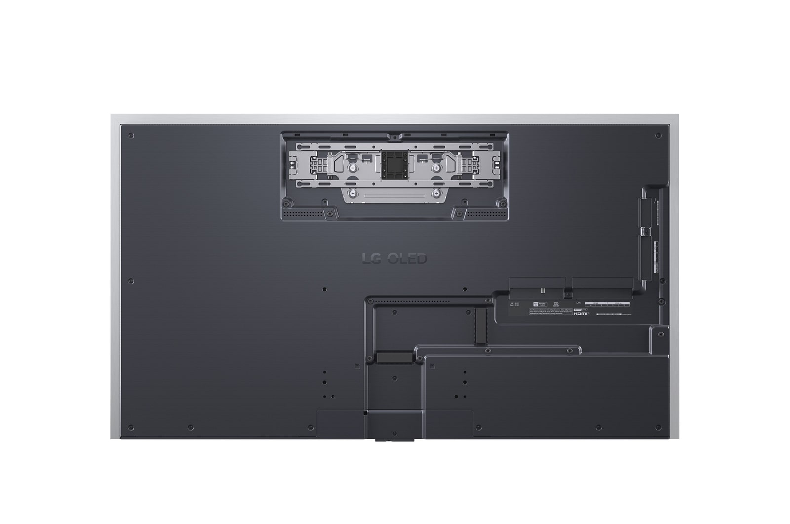 Rear view of LG OLED evo AI G5 4K Smart TV.