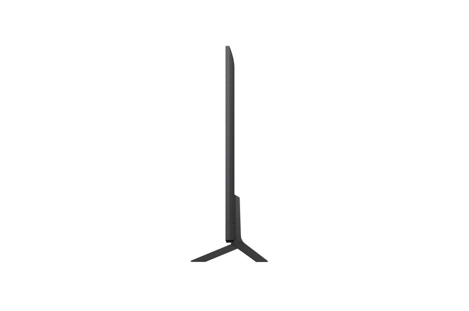 Left-facing side view of LG QNED evo QNED85 TV 
