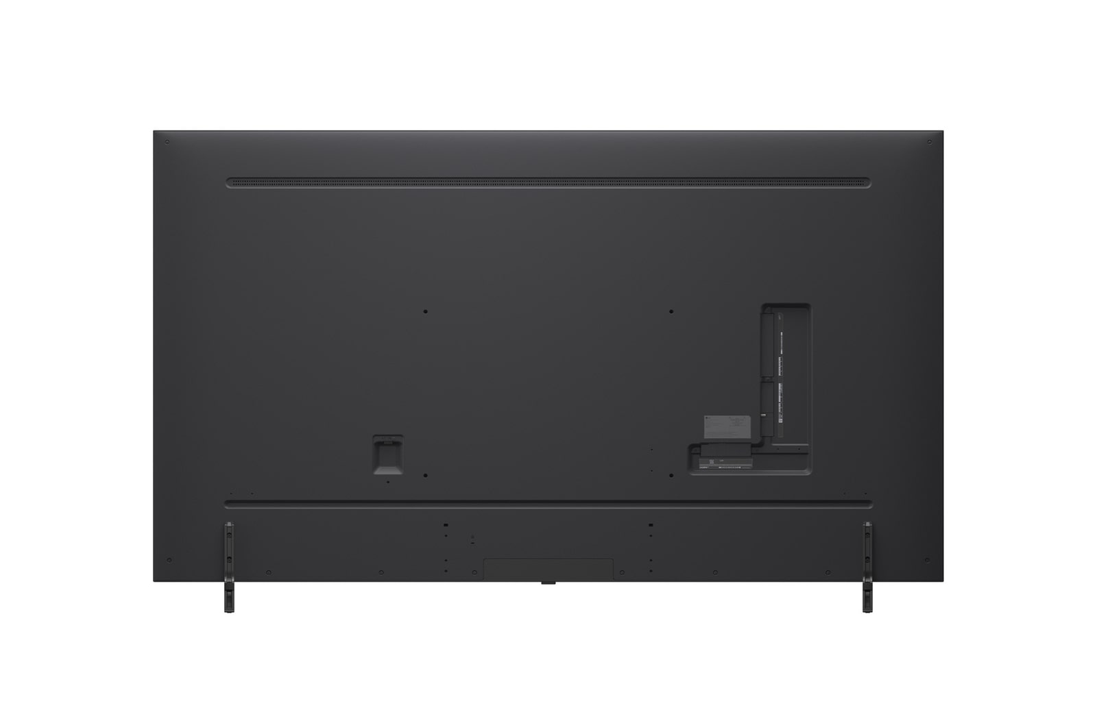 Rear view of LG QNED80 TV