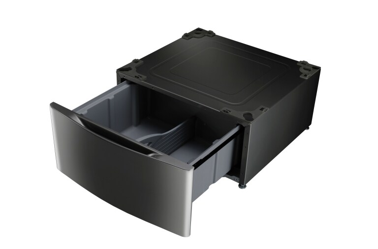 Front view of  Laundry Pedestal – Black Stainless Steel WDP4K