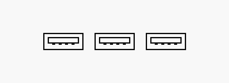 USB port X 3