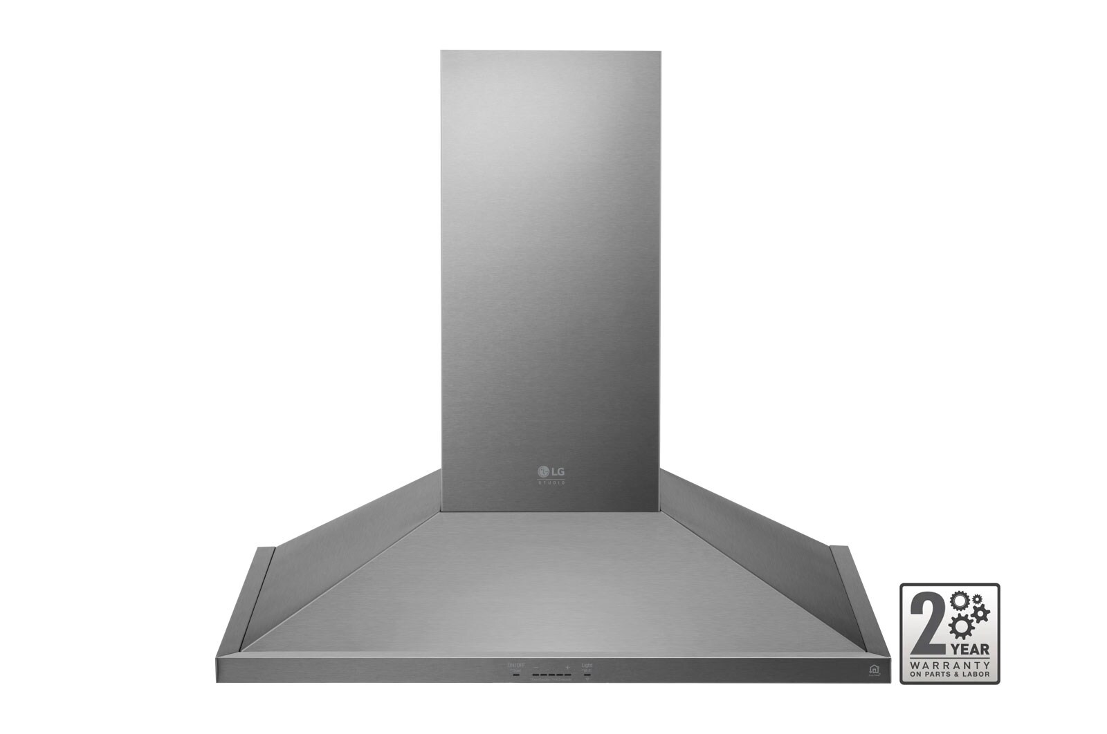 Front view of Wall Mount Chimney Hood with model name LSHD3080ST