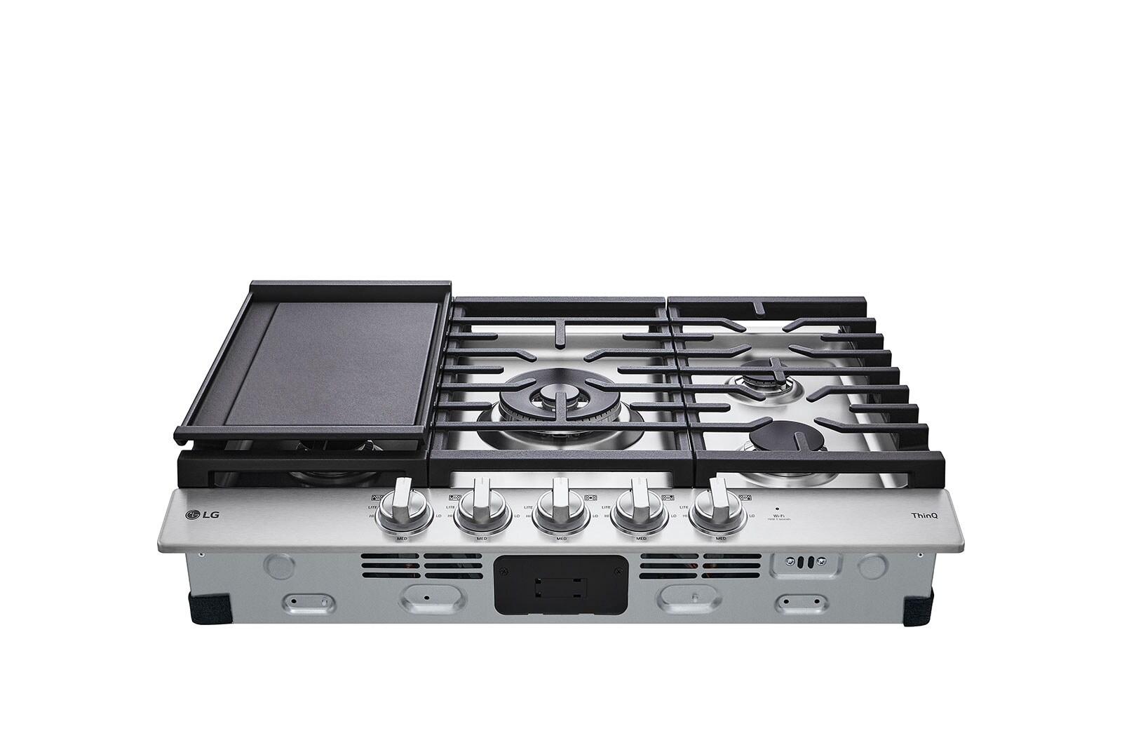 LG 30” Smart Gas Cooktop with UltraHeat™ 22K BTU Dual Burner and LED Knobs, CBGJ3027S