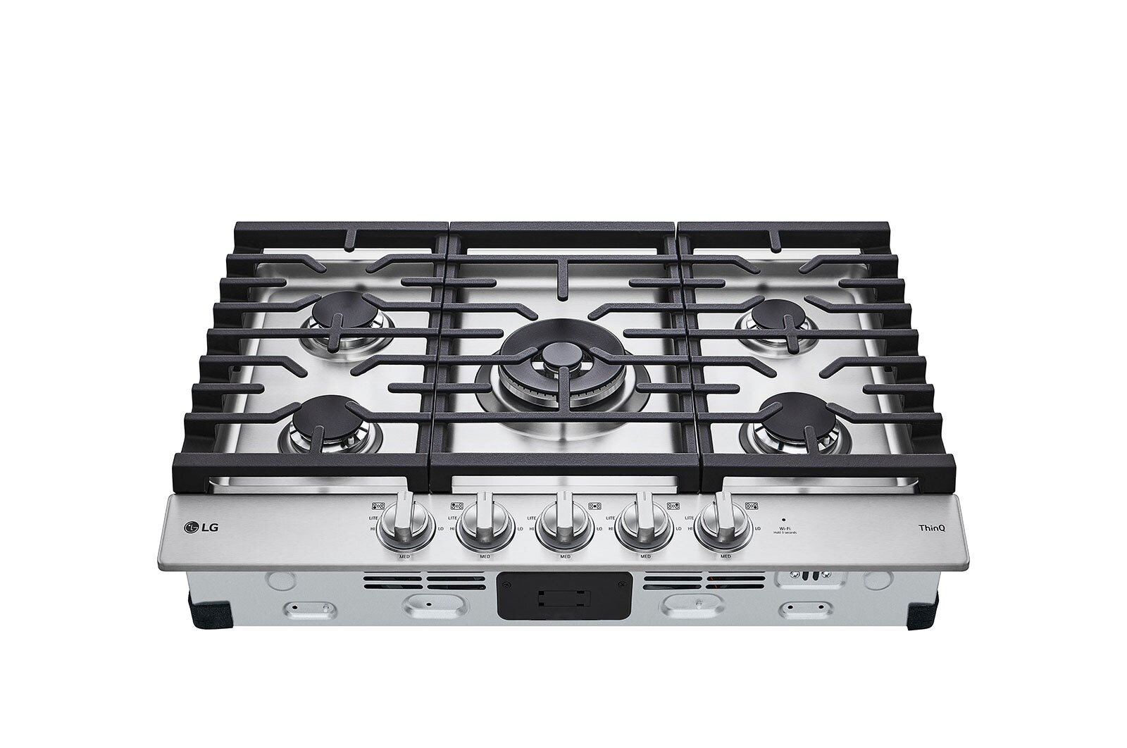LG 30” Smart Gas Cooktop with UltraHeat™ 22K BTU Dual Burner and LED Knobs, CBGJ3027S