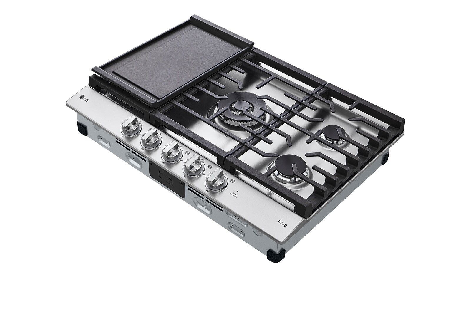 LG 30” Smart Gas Cooktop with UltraHeat™ 22K BTU Dual Burner and LED Knobs, CBGJ3027S