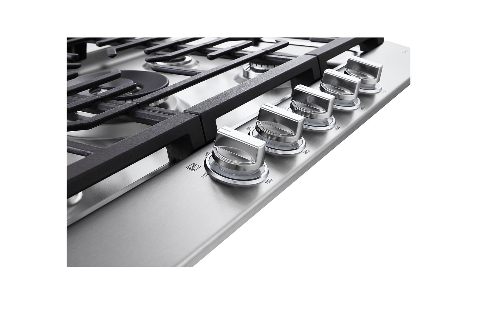 LG 30” Smart Gas Cooktop with UltraHeat™ 22K BTU Dual Burner and LED Knobs, CBGJ3027S
