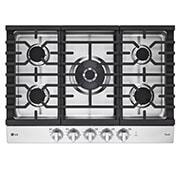 LG 30” Smart Gas Cooktop with UltraHeat™ 22K BTU Dual Burner and LED Knobs, CBGJ3027S
