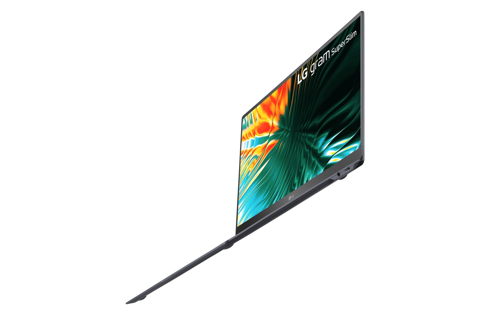 Right side view with low angle and cover open