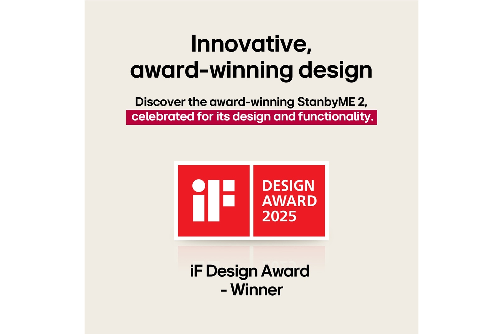 iF Design Award 2025 logo. Design Award Winner.