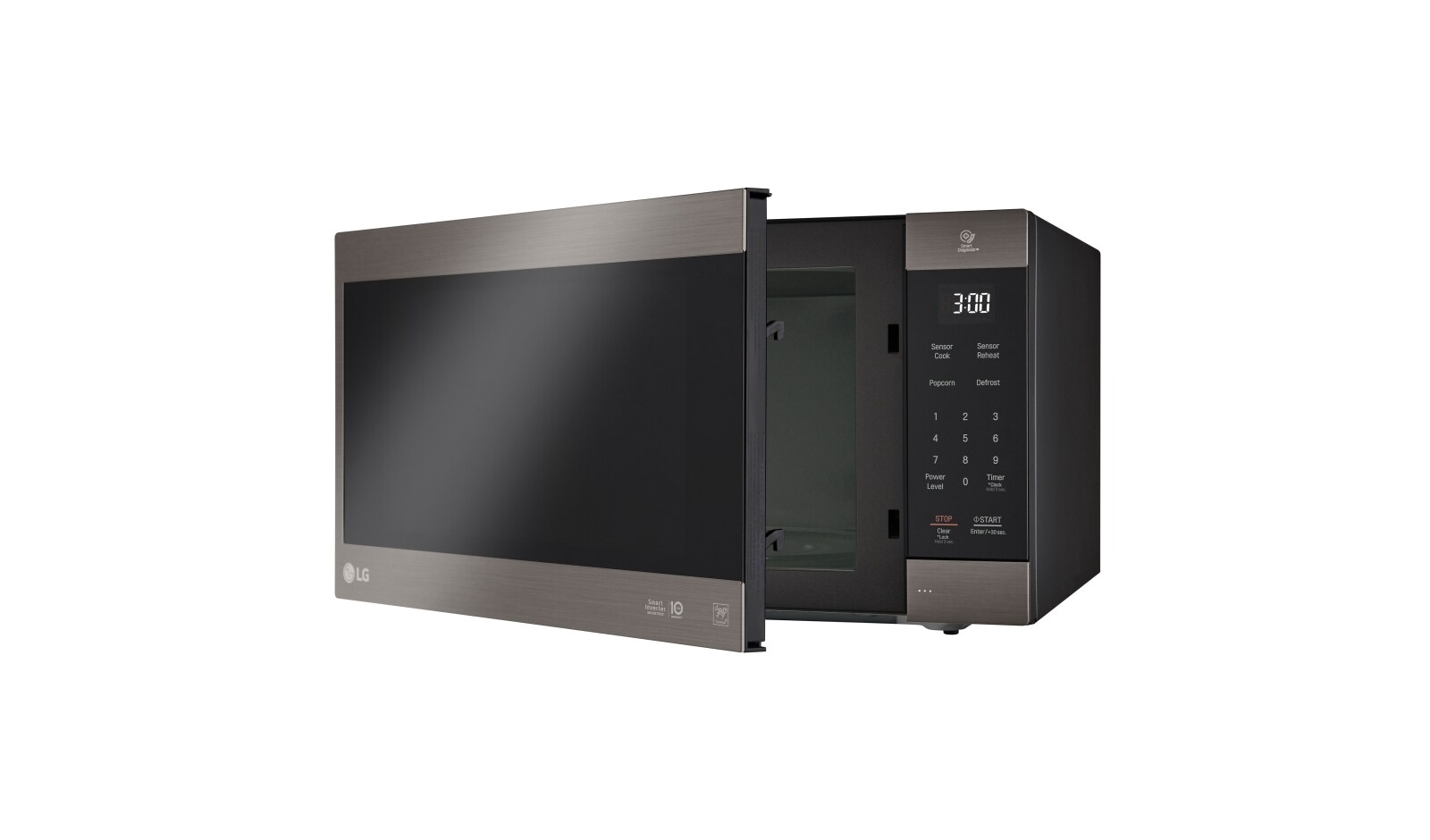 LG Black Stainless Steel Series 2.0 cu. ft. NeoChef™ Countertop Microwave with Smart Inverter and EasyClean®, LMC2075BD