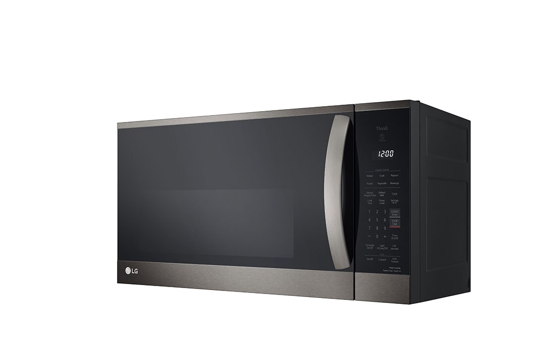 LG 1.8 cu ft.Over the Range Microwave Oven | Sensor Cook, Auto Cook, 300 CFM Ventilation, EasyClean®& Smart, Black Stainless, MVEM1825D