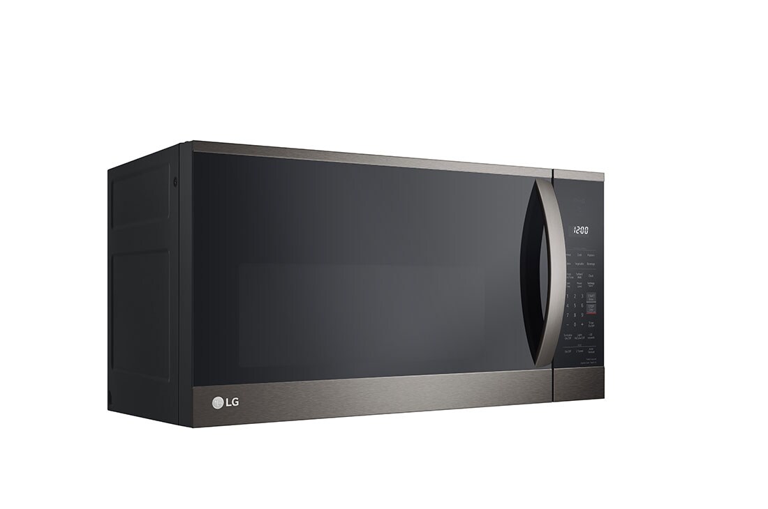 LG 1.8 cu ft.Over the Range Microwave Oven | Sensor Cook, Auto Cook, 300 CFM Ventilation, EasyClean®& Smart, Black Stainless, MVEM1825D