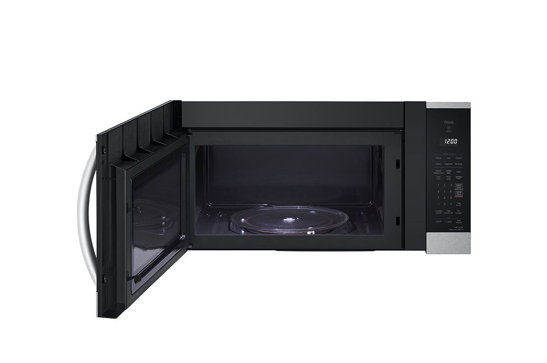 LG 1.8 cu ft.Over the Range Microwave Oven | Sensor Cook, Auto Cook, 300 CFM Ventilation, EasyClean®& Smart, Stainless, MVEM1825F
