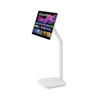 -30 degree side view of monitor tilted +25 degrees