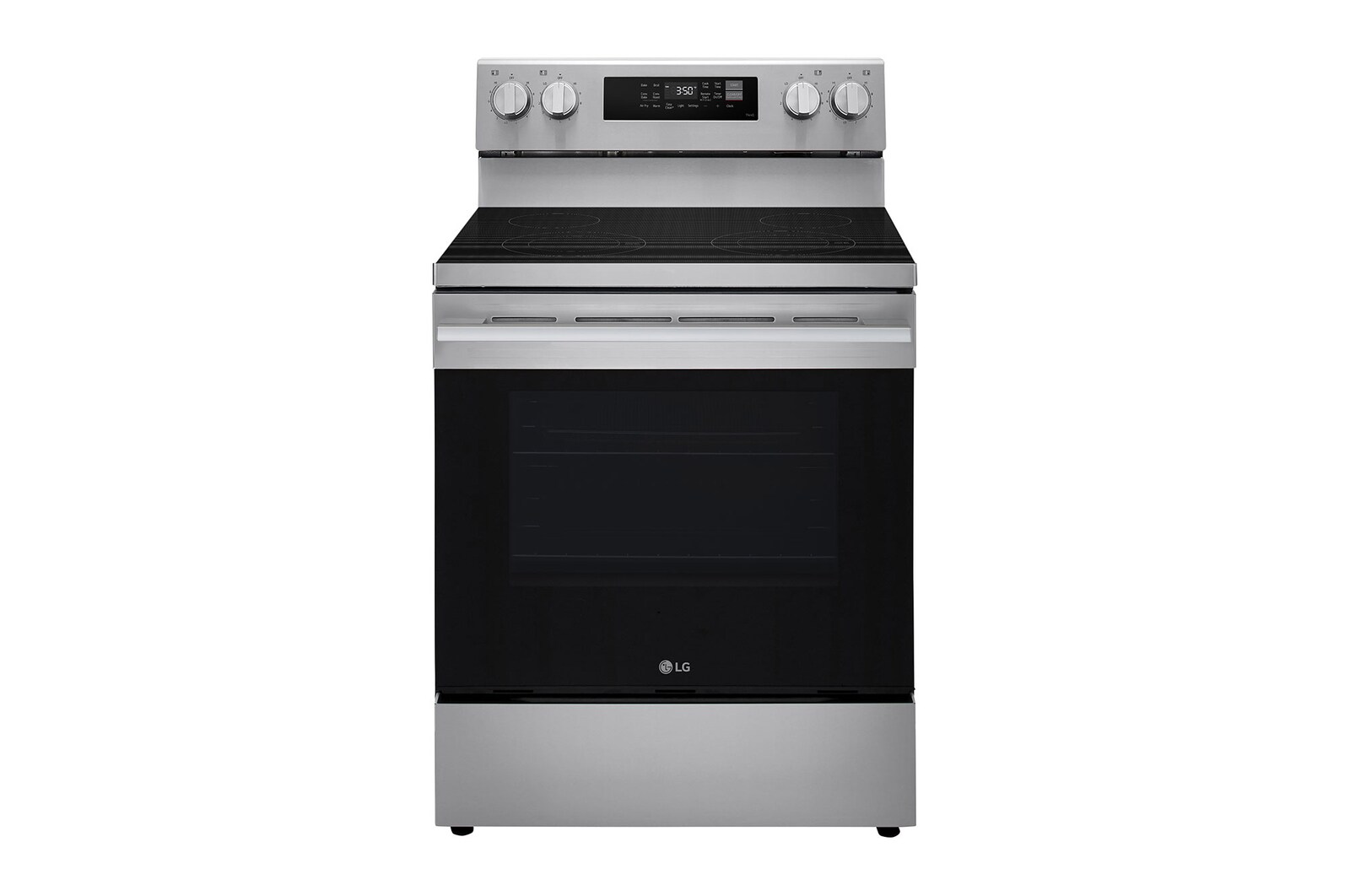 Front view of 30" Elec. 6.3 cu ft. Range | Fan Convection, Air Fry , SelfClean, EasyClean®& Smart, Stainless (LSEL6333XE)