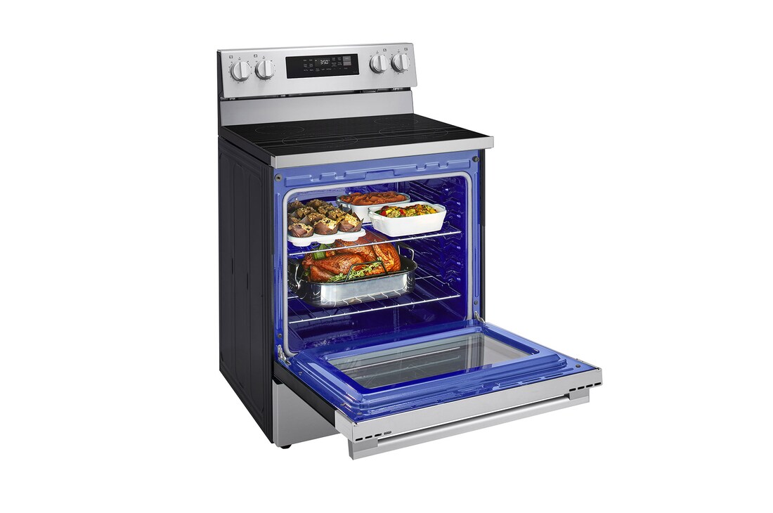 Left side open view with food