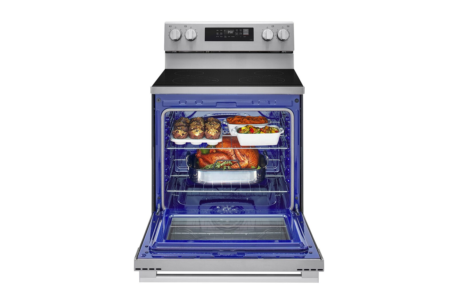 Front Open Air fry View with food