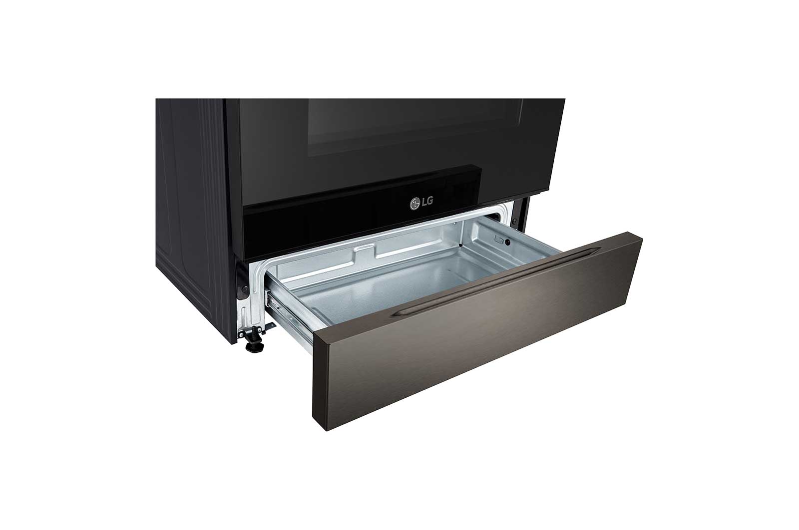 LG 6.3 cu ft. Smart Wi-Fi Enabled Fan Convection Electric Slide-in Range with Air Fry & EasyClean®, Black Stainless Steel, LSEL6333D