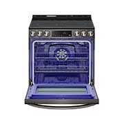 LG 6.3 cu ft. Smart Wi-Fi Enabled Fan Convection Electric Slide-in Range with Air Fry & EasyClean®, Black Stainless Steel, LSEL6333D