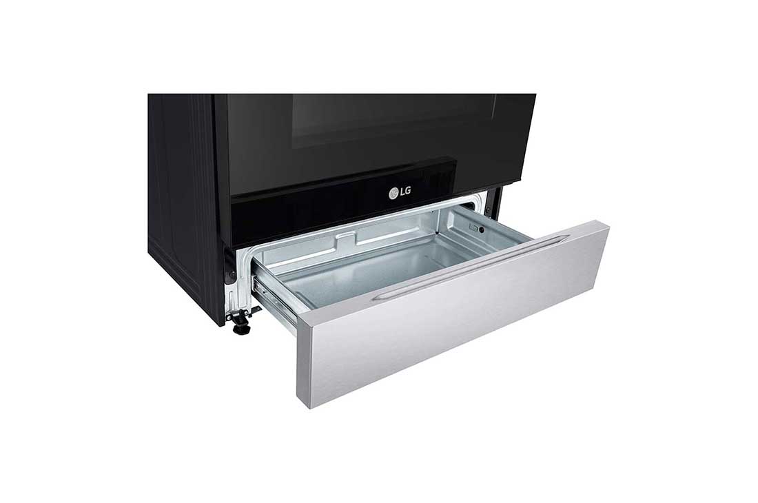 LG 30" Elec. 6.3 cu ft. Range | Fan Convection, Air Fry , SelfClean, EasyClean®& Smart, Stainless, Slide-in, LSEL6333F
