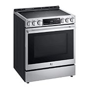 LG STUDIO 30" Elec. 6.3 cu ft. Range | Probake Convection, Air Sous-Vide, Air Fry, SelfClean, EasyClean®& Smart, Stainless, Slide-in, LSES6338F