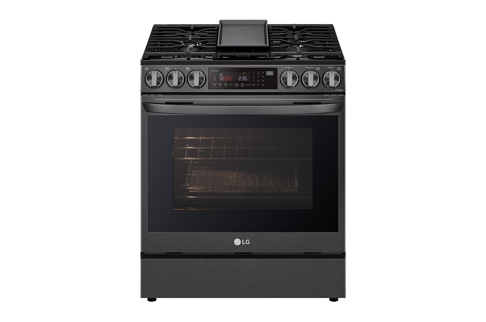 LG 6.3 cu ft. Smart Wi-Fi Enabled ProBake Convection® InstaView™ Gas Slide-in Range with AirFry, LSGL6335D