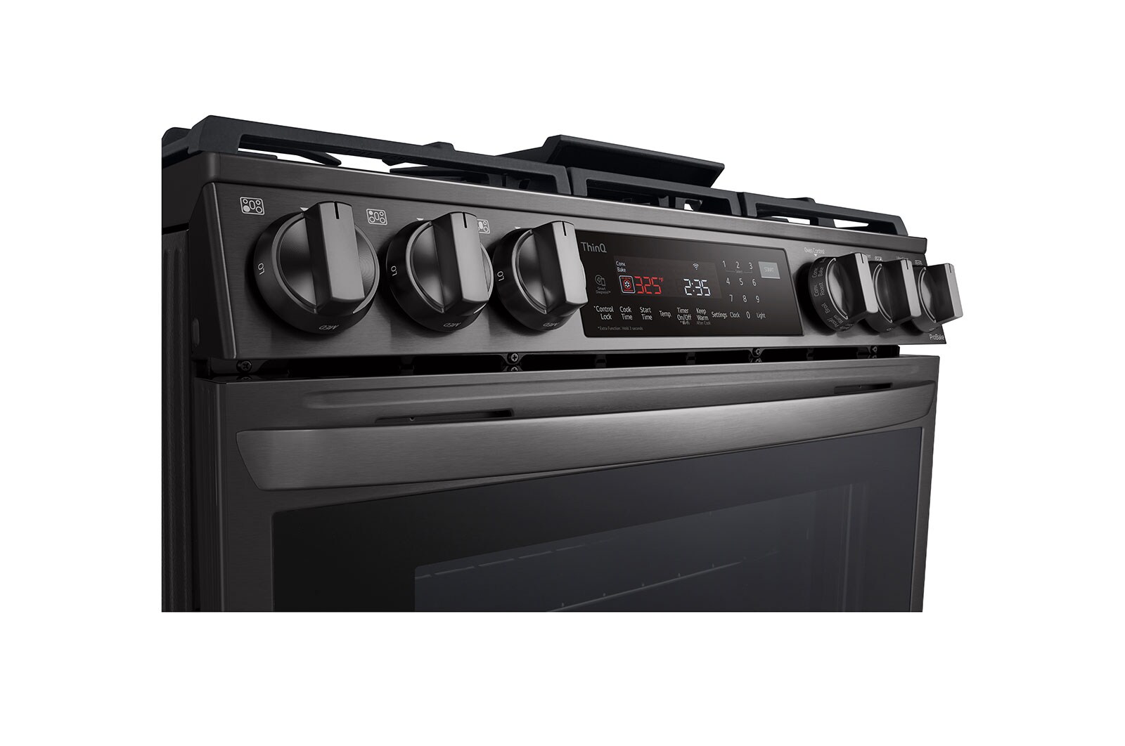 LG 6.3 cu ft. Smart Wi-Fi Enabled ProBake Convection® InstaView™ Gas Slide-in Range with AirFry, LSGL6335D