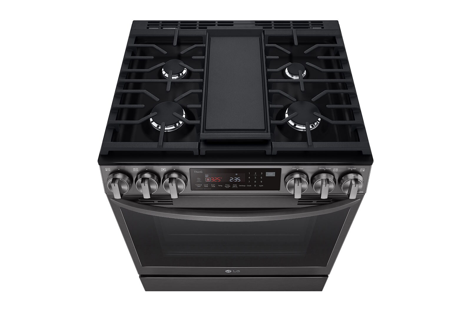 LG 6.3 cu ft. Smart Wi-Fi Enabled ProBake Convection® InstaView™ Gas Slide-in Range with AirFry, LSGL6335D