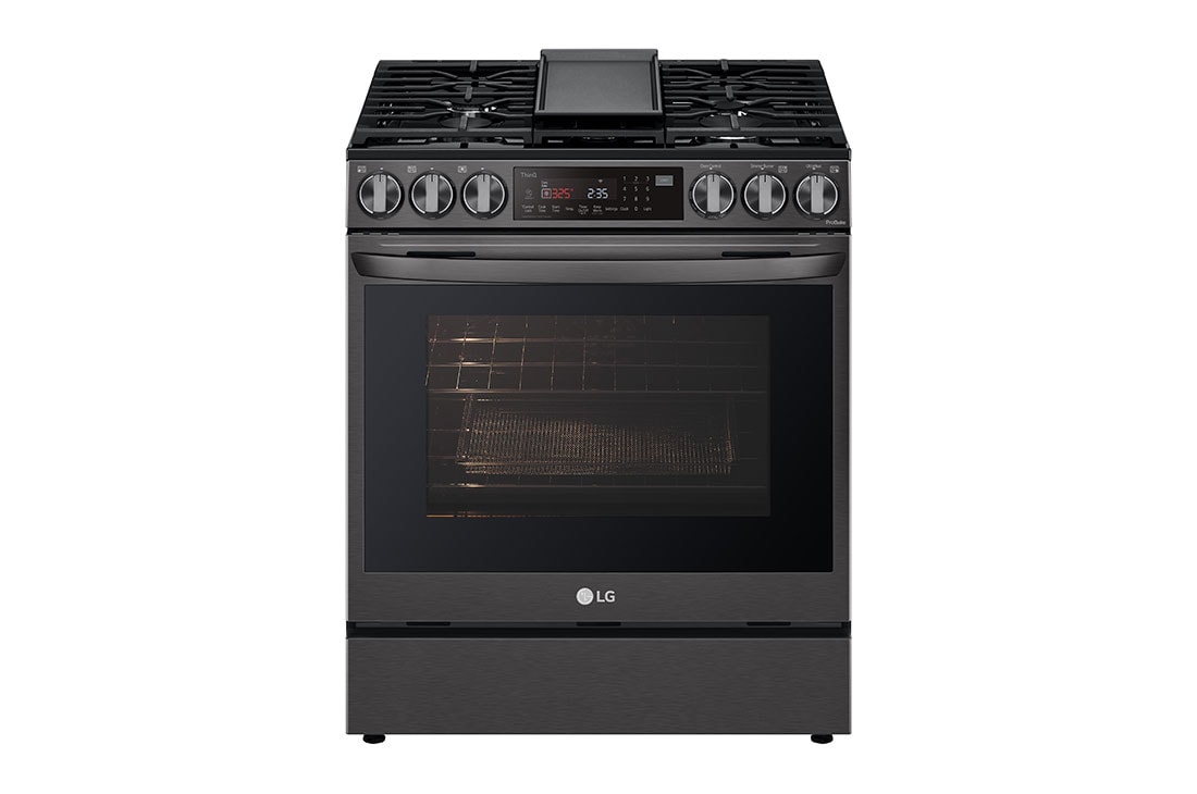 LG 6.3 cu ft. Smart Wi-Fi Enabled ProBake Convection® InstaView™ Gas Slide-in Range with AirFry, LSGL6335D