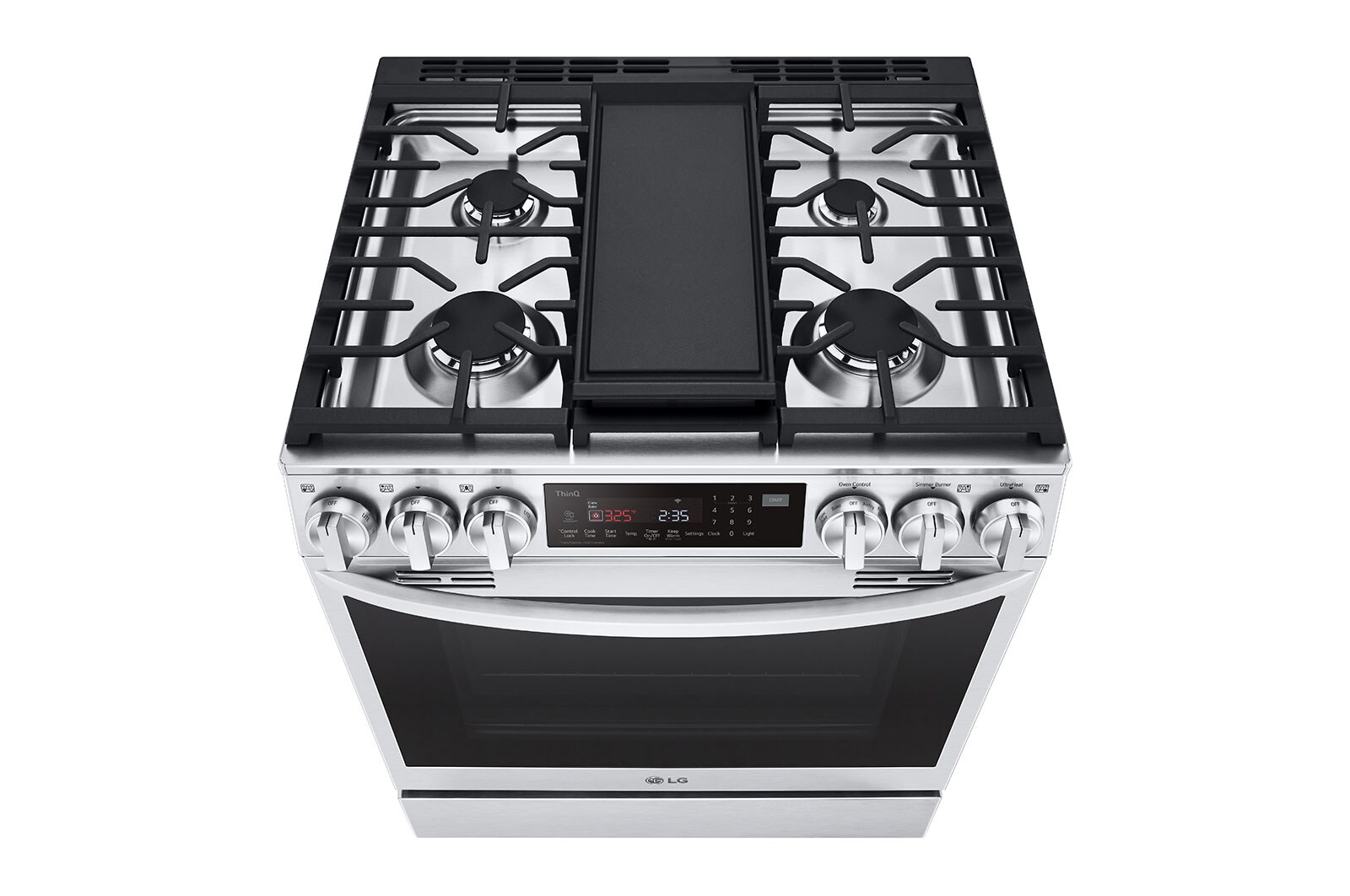 LG 6.3 cu ft. Smart Wi-Fi Enabled ProBake Convection® InstaView™ Gas Slide-in Range with Air Fry, LSGL6335F