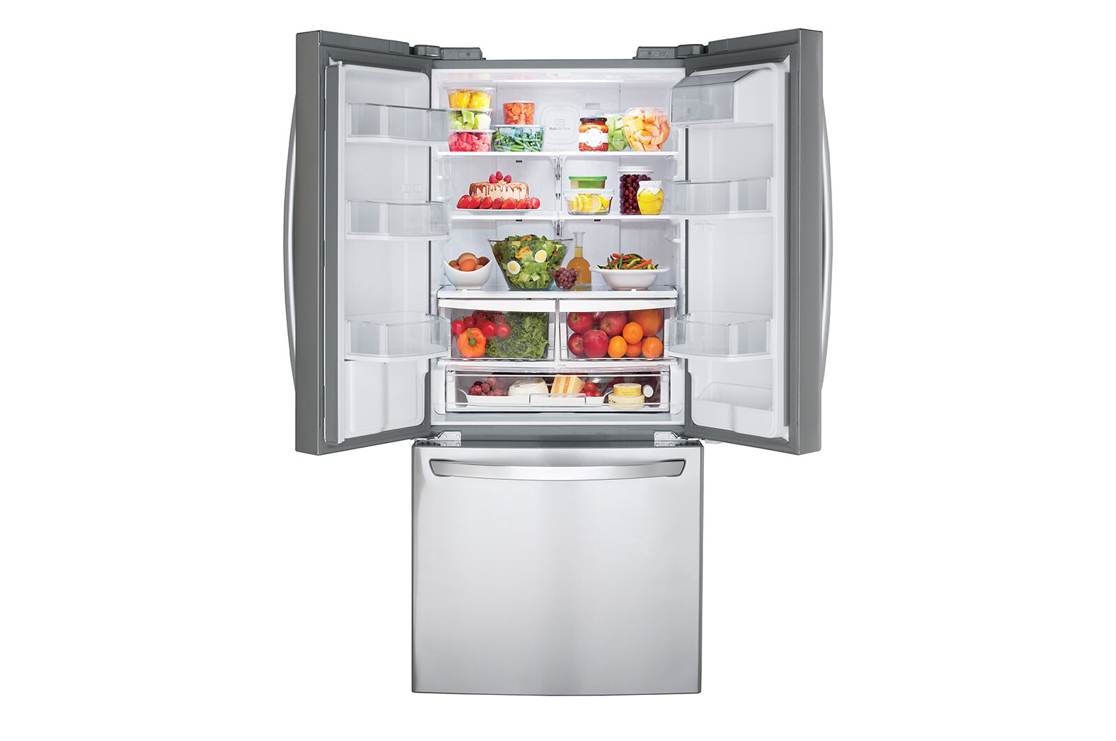 LG 30" French Door Refrigerator with Smart Cooling System, 22 cu. Ft., LFD22716ST