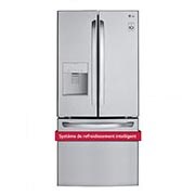 Front view of 30&#34; French Door Refrigerator with Smart Cooling System, 22 cu. Ft. LFD22716ST