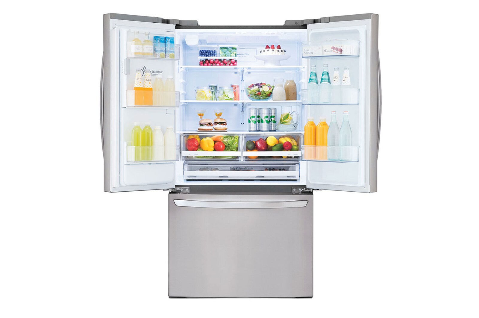 LG 36'' Smudge Resistant Refrigerator with ThinQ® Technology and Dual Ice Makers, LFXS26973S