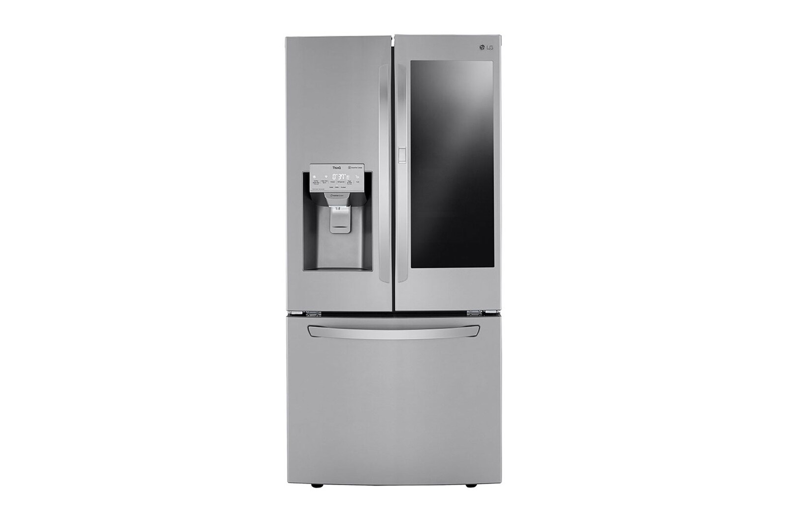 LG Réfrigérateur intelligent InstaView<sup>MD</sup> de 24 pi³ avec machine à glaçons Craft Ice<sup>MC</sup>, LRFVS2503S