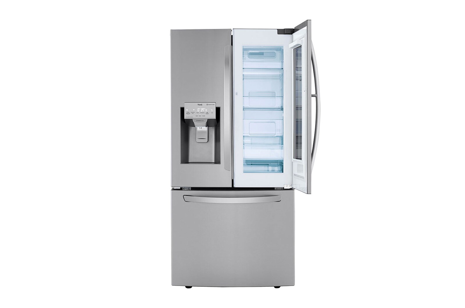 LG Réfrigérateur intelligent InstaView<sup>MD</sup> de 24 pi³ avec machine à glaçons Craft Ice<sup>MC</sup>, LRFVS2503S