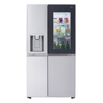 Front view of 36" 27 cu.ft. InstaView® Standard-Depth Side by Side Refrigerator | Ice & Water Dispenser (LRSOS2706S)