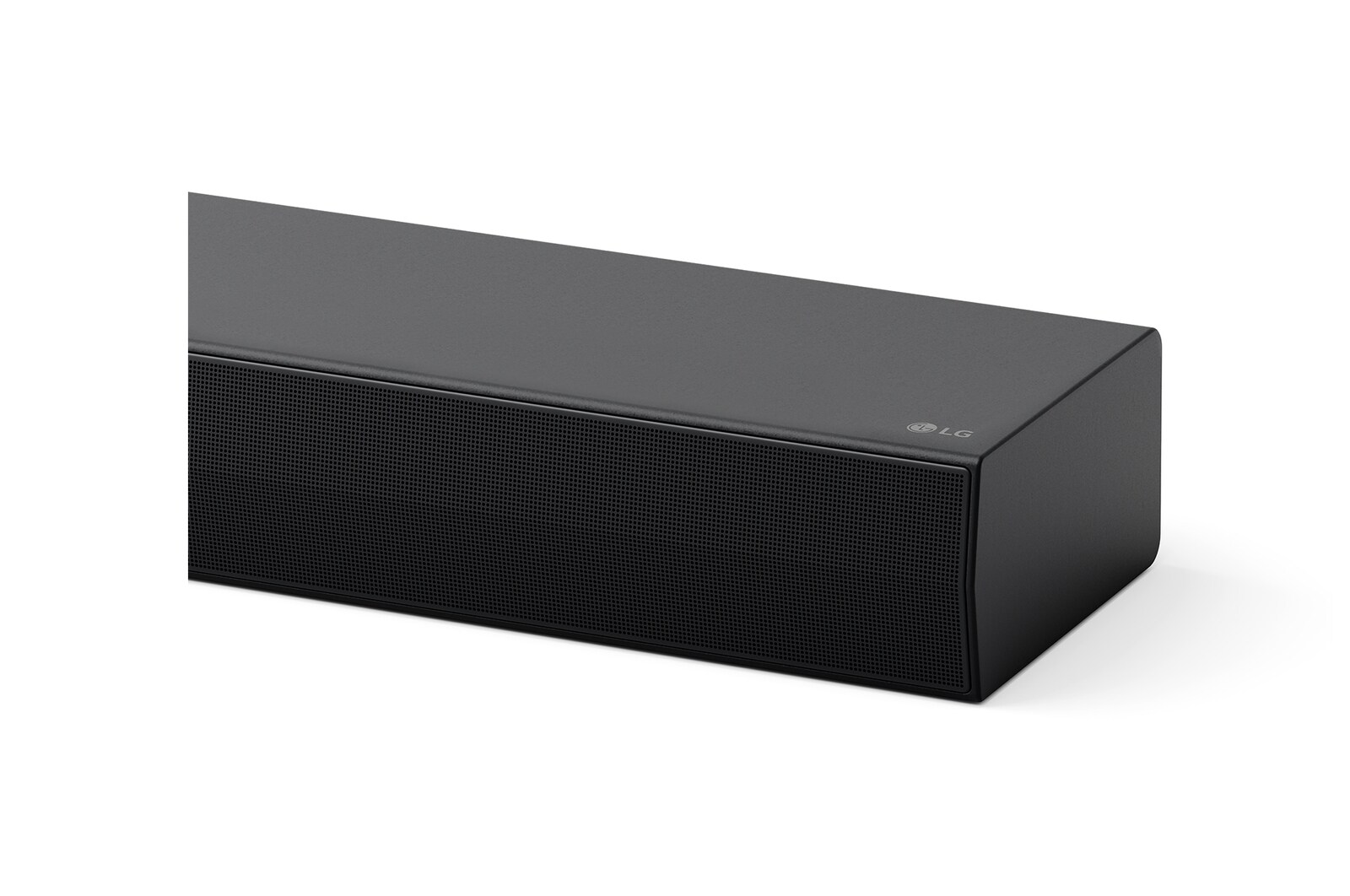 Front view of LG Soundbar S70TR's side corner