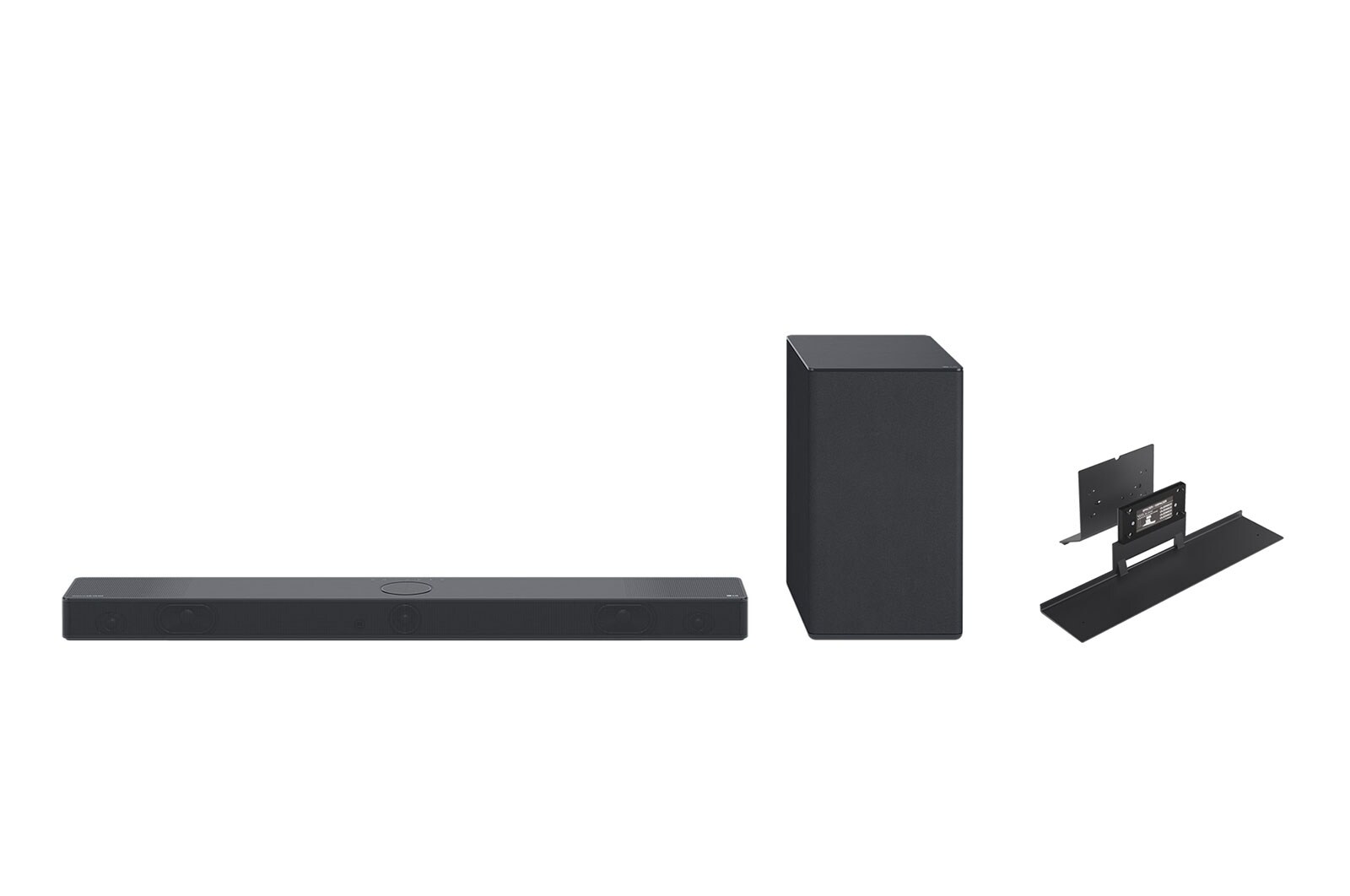 Front angle view of Sound Bar and Woofer