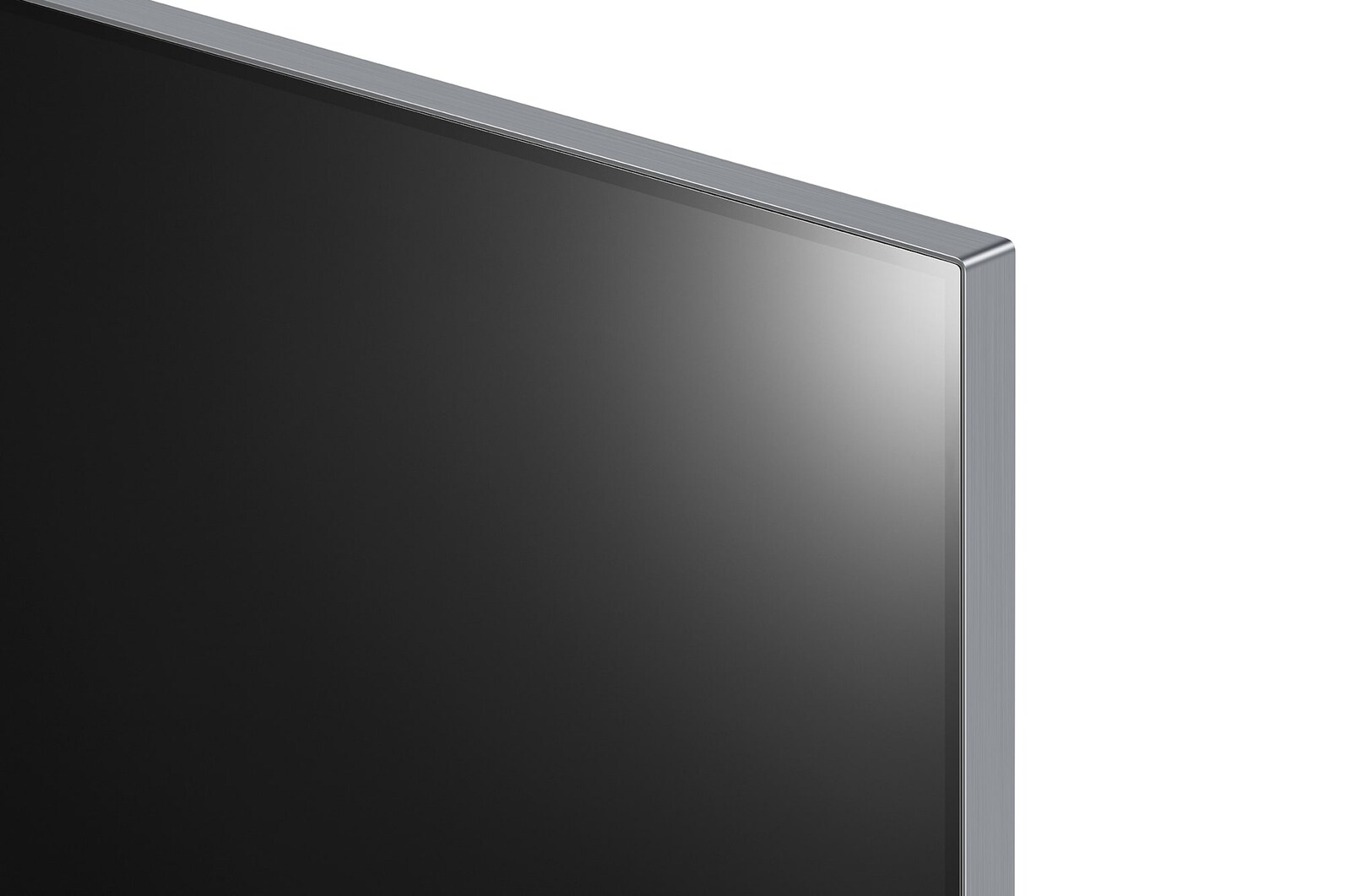 Close-up image of LG OLED evo TV, OLED G4 showing the ultra-slim top edge