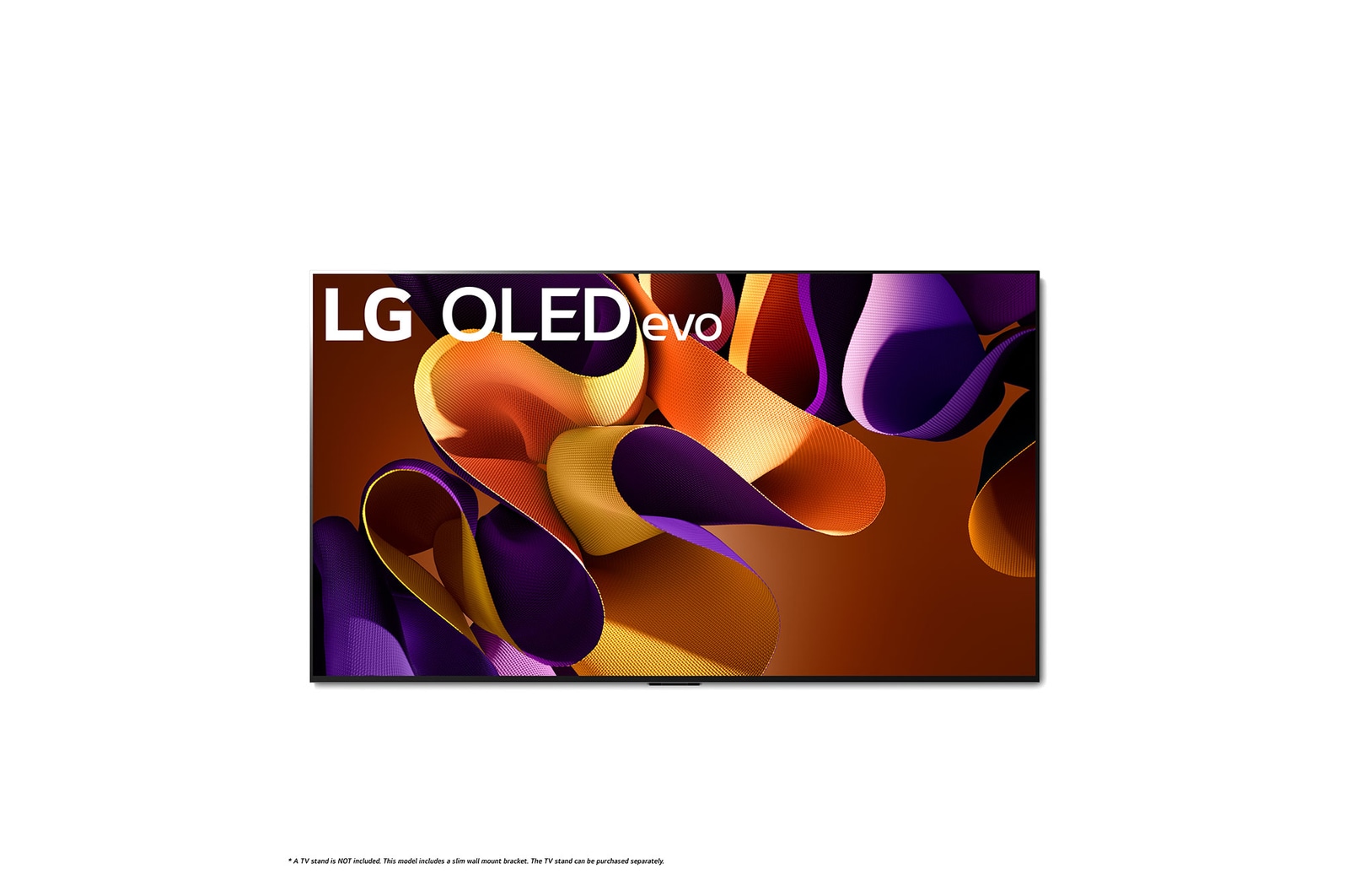 Slightly-angled left-facing side view of LG OLED evo TV, OLED G4