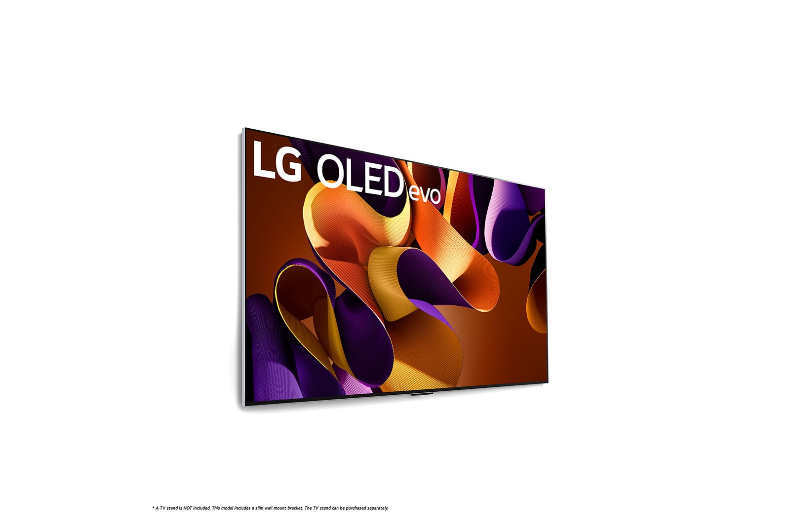 Side view of LG OLED evo TV, OLED G4