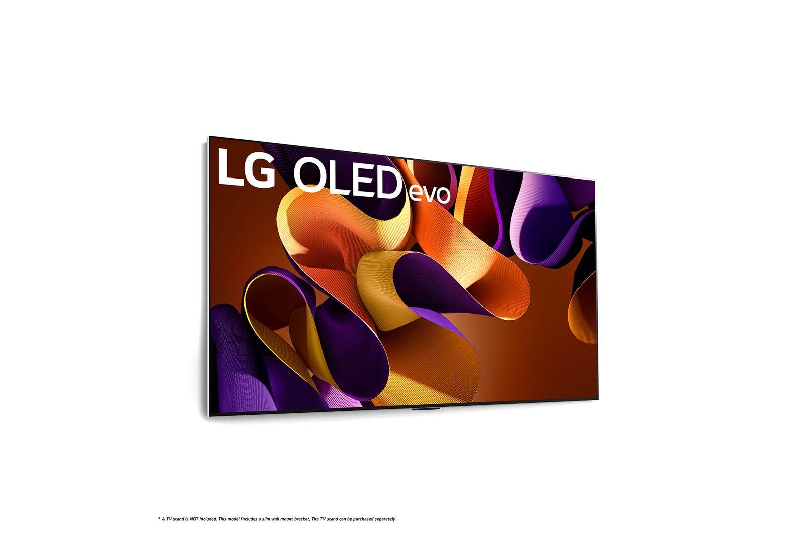 Angled view of LG OLED evo TV, OLED G4 from above