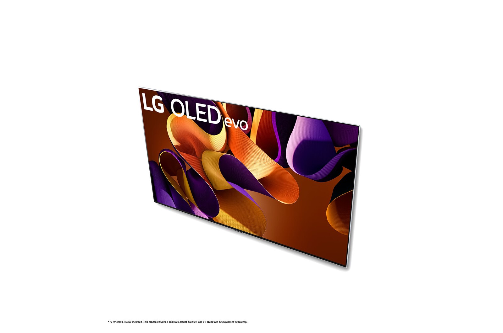 Angled view of LG OLED evo TV, OLED G4 from above