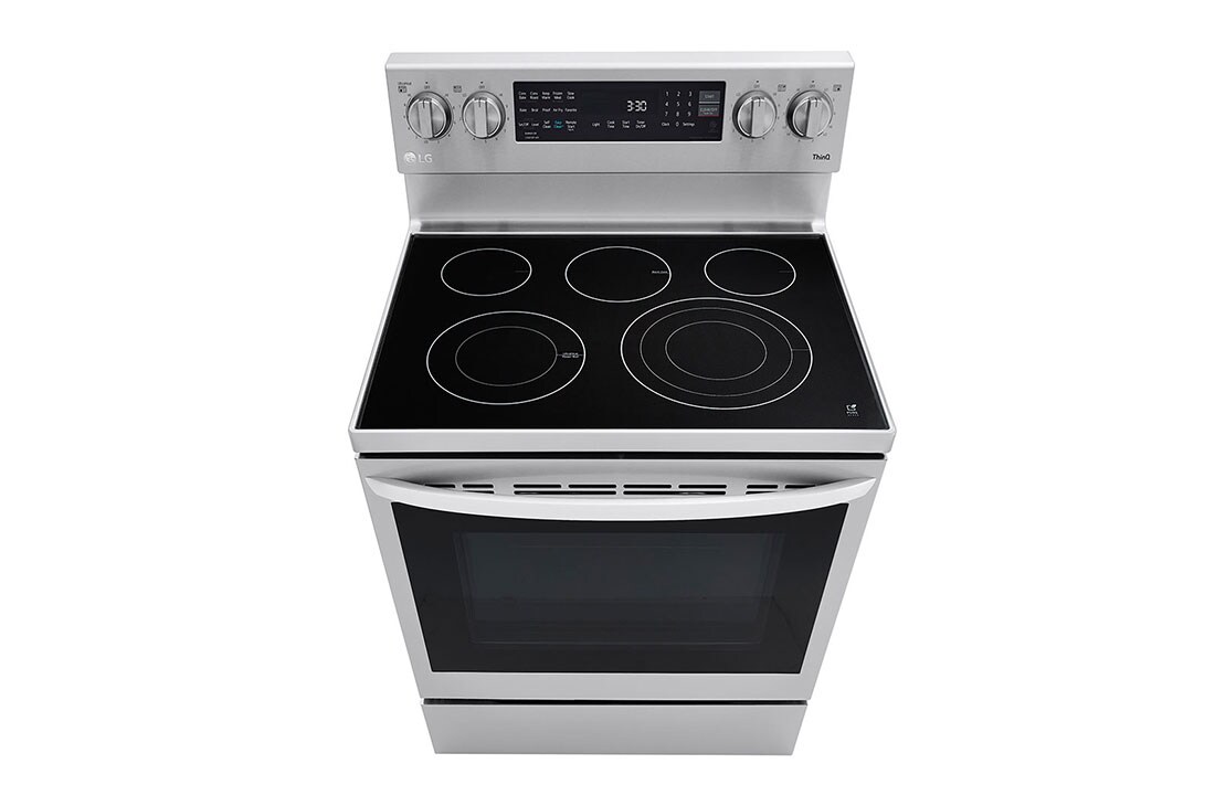 LG 30" Elec. 6.3 cu ft. Range | Probake Convection, Air Fry, InstaView®, SelfClean, EasyClean®& Smart, Stainless, Freestanding, LREL6325F