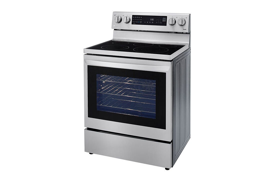 LG 30" Elec. 6.3 cu ft. Range | Probake Convection, Air Fry, InstaView®, SelfClean, EasyClean®& Smart, Stainless, Freestanding, LREL6325F